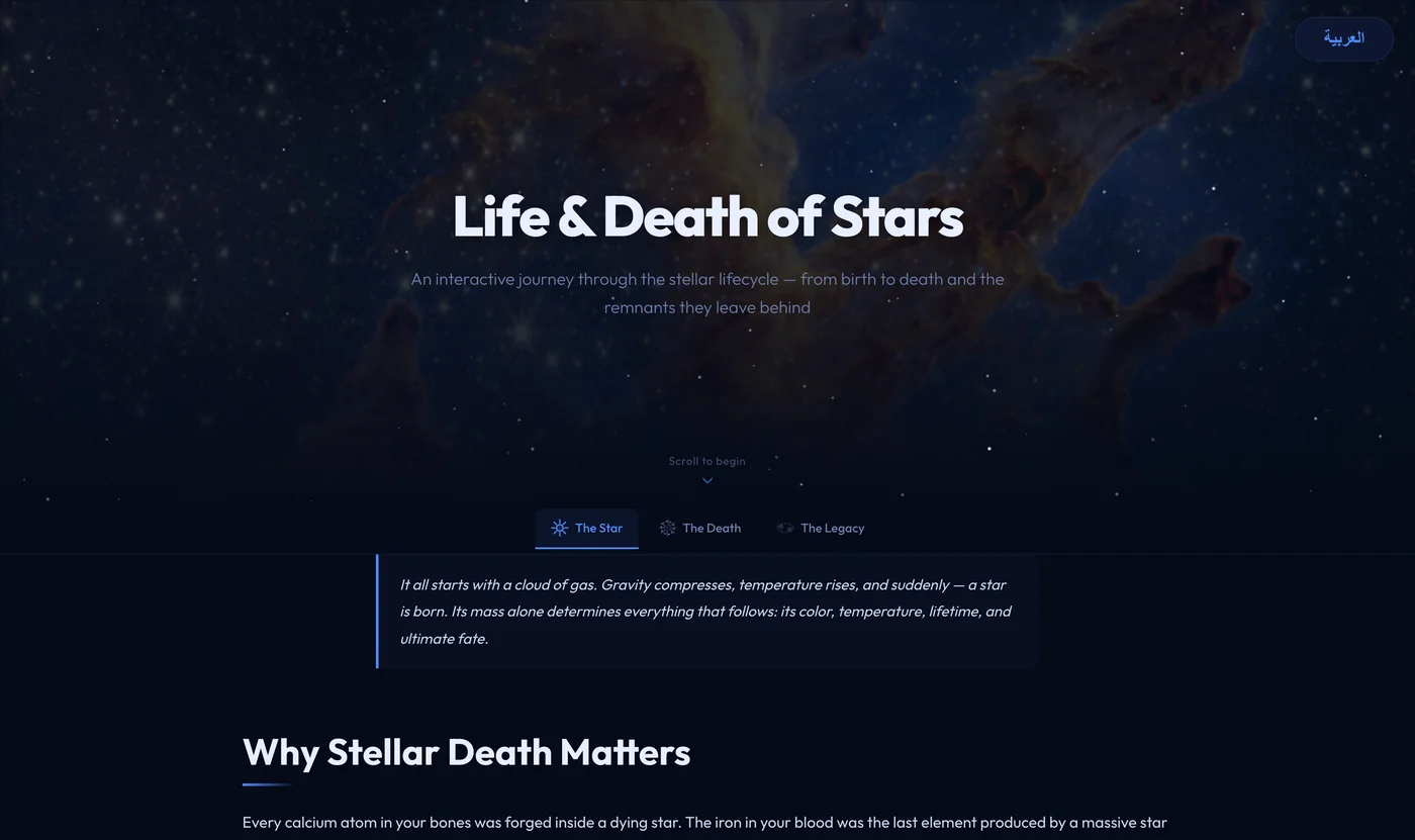 Najm — Life and death of stars